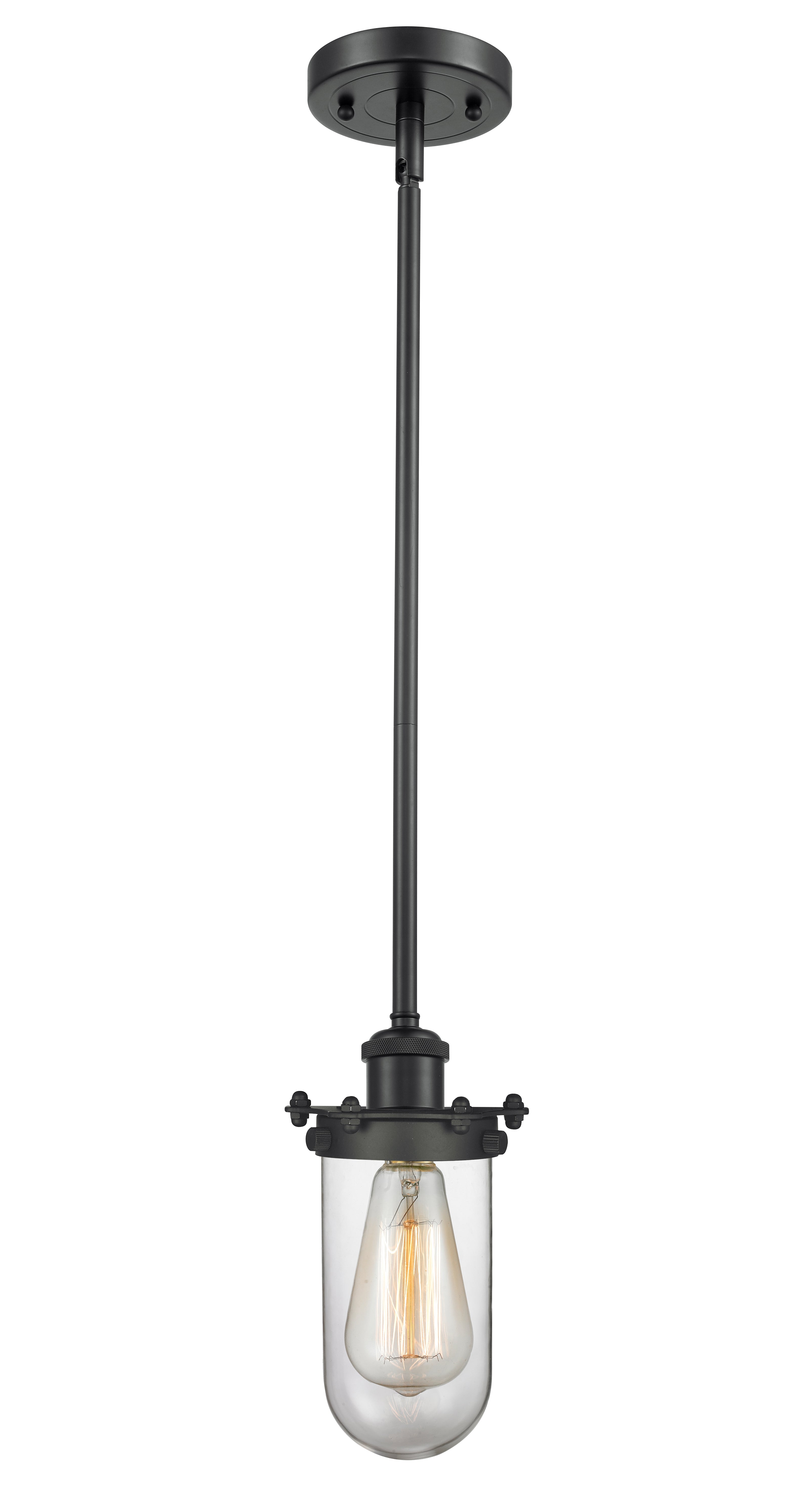 Austere Mini Pendant Matte Black Brass