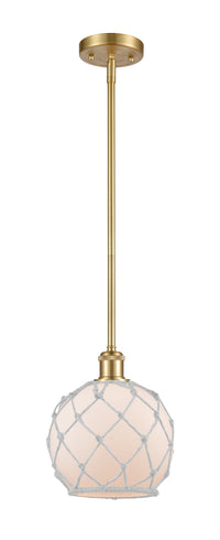 Ballston Mini Pendant Antique Brass 8 Inch