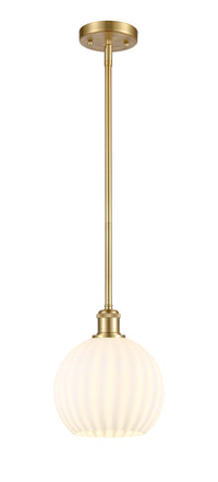 Ballston Mini Pendant Brass 8 Inch Dimmable