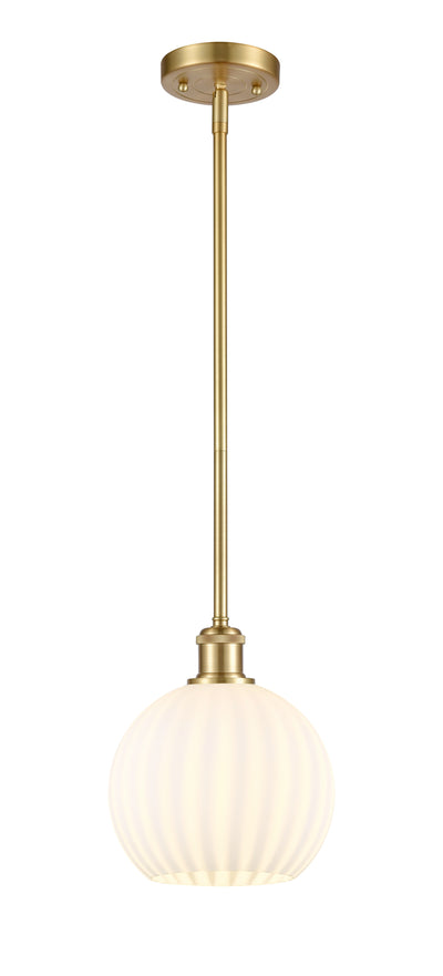 Ballston Mini Pendant Brass 8 Inch Dimmable