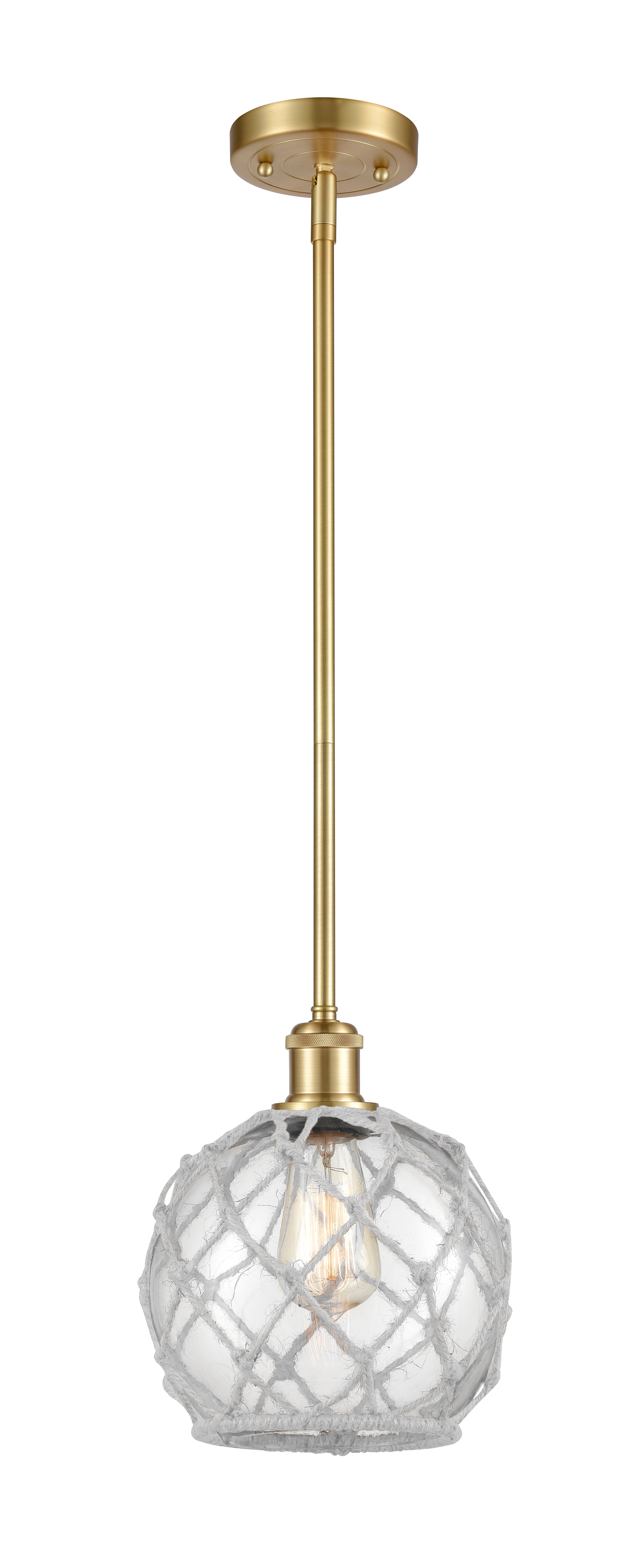 Ballston Mini Pendant Antique Brass 8 Inch