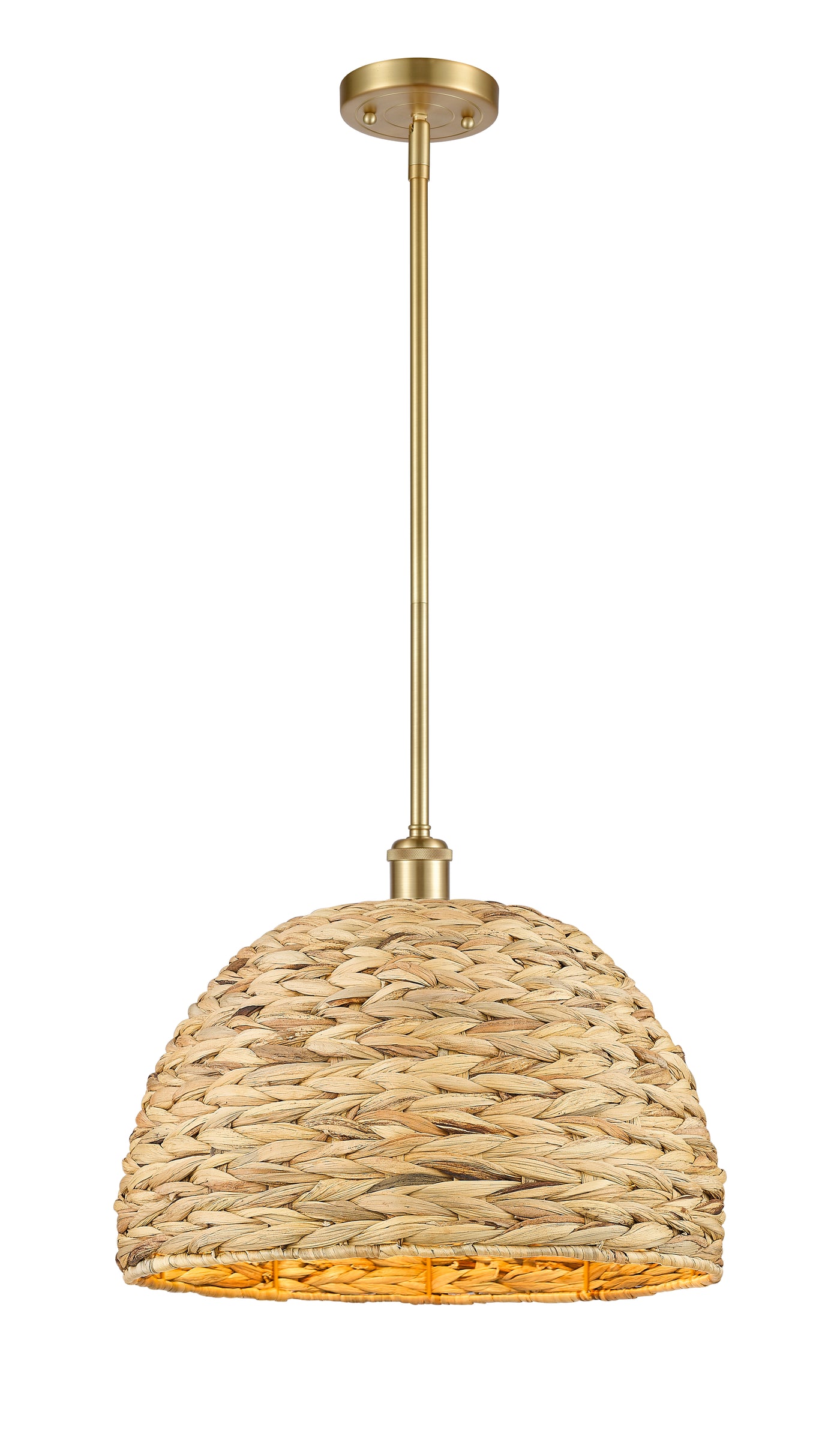 Ballston Mini Pendant Woven Antique Brass