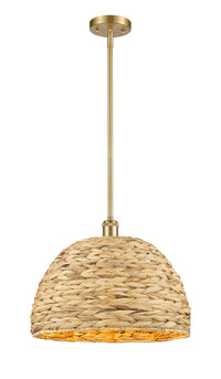 Ballston Mini Pendant Woven Antique Brass