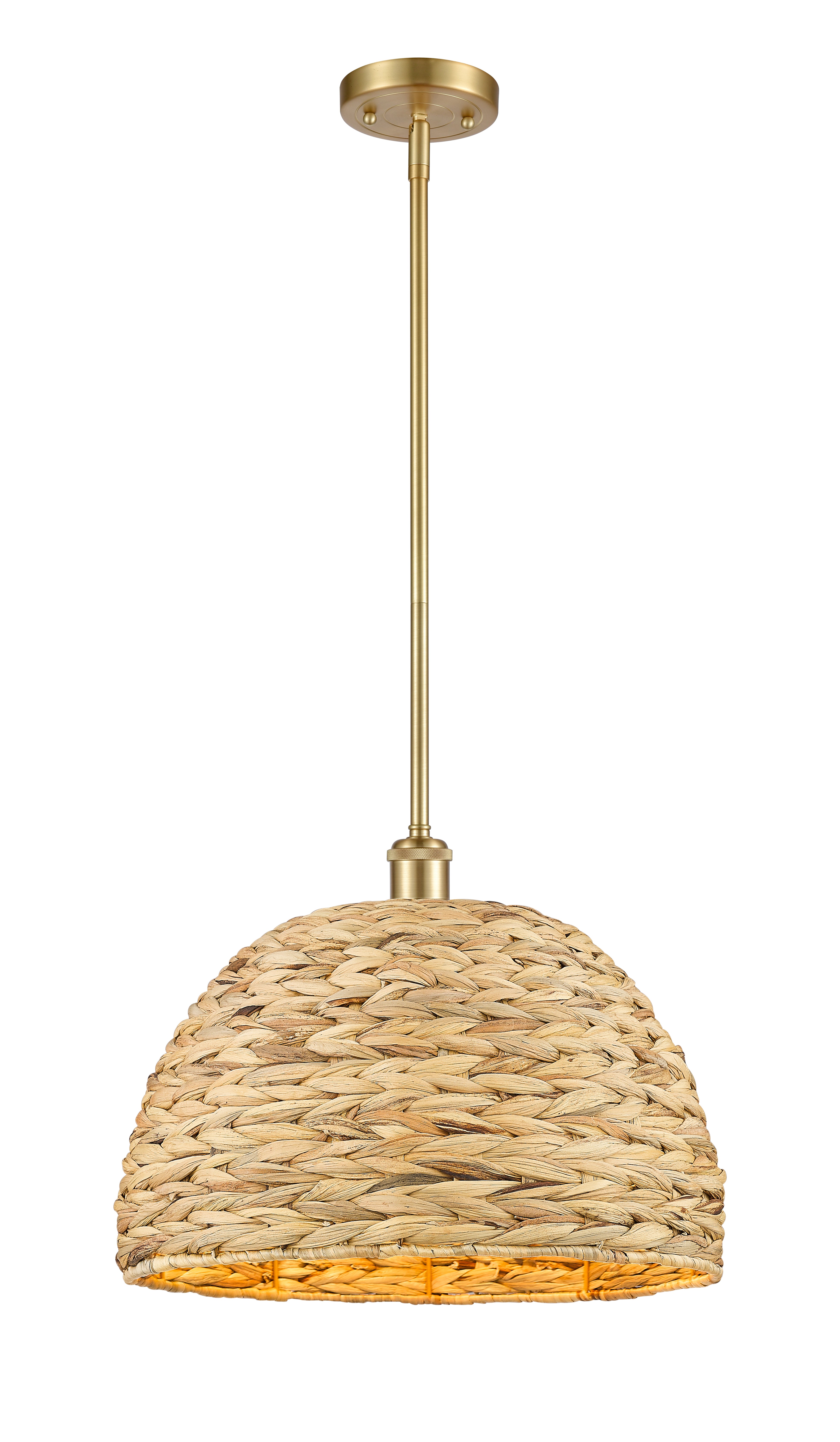 Ballston Mini Pendant Woven Antique Brass