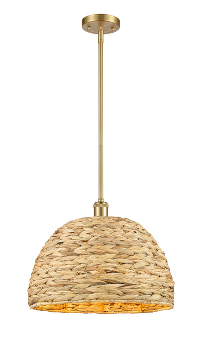 Ballston Mini Pendant Woven Antique Brass