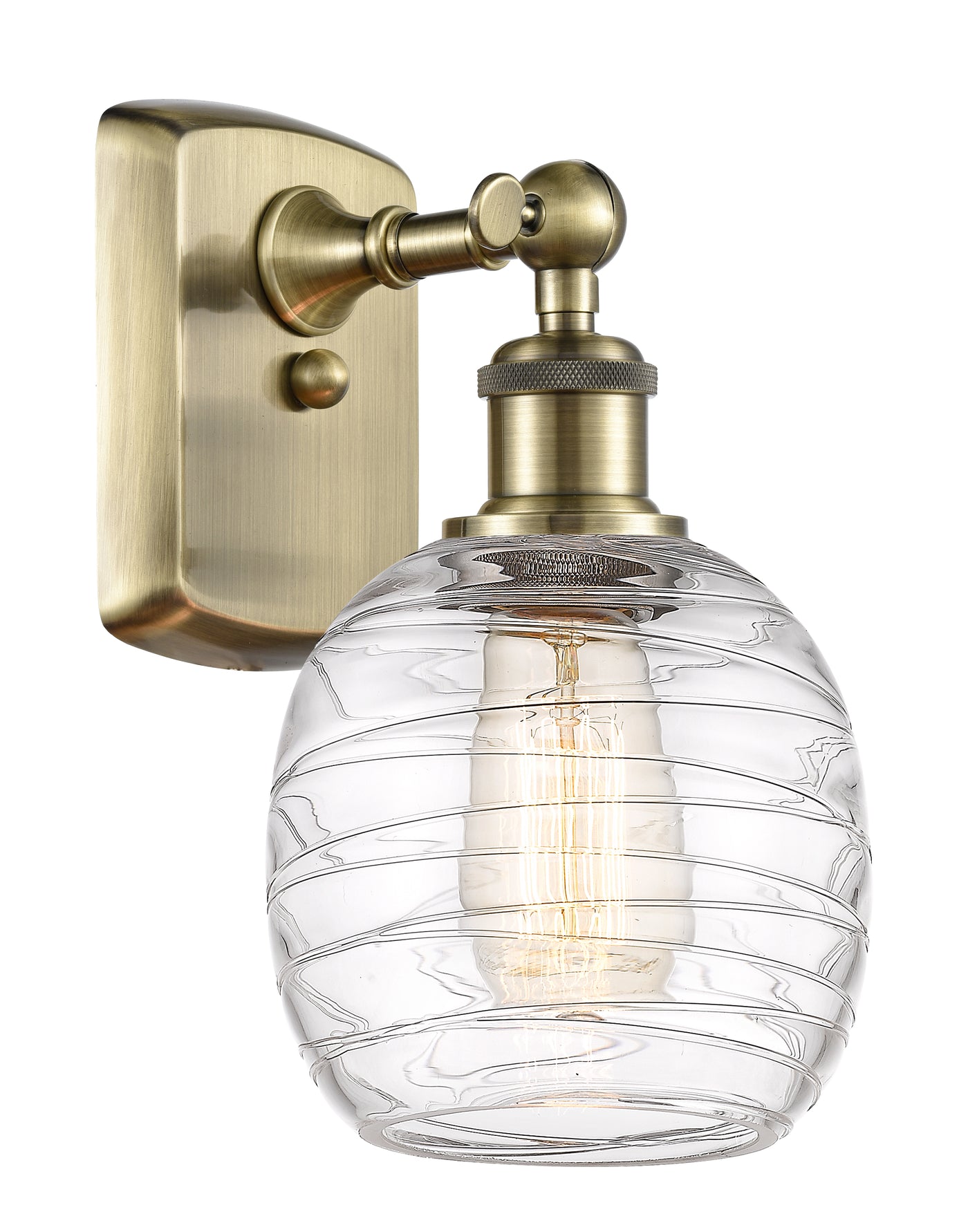 Ballston Sconce Cast Brass Glass Steel