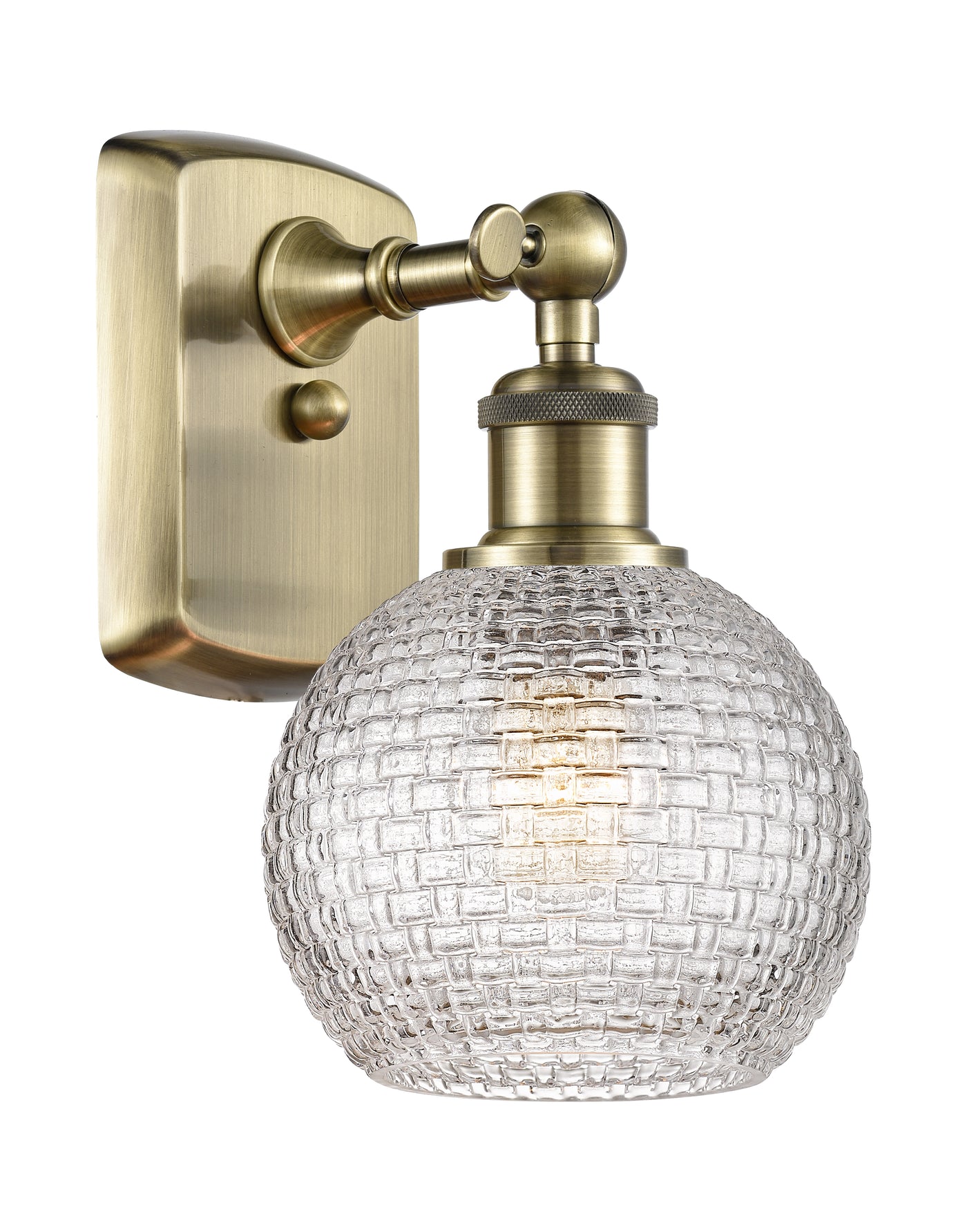 Ballston Sconce Cast Brass Steel Glass