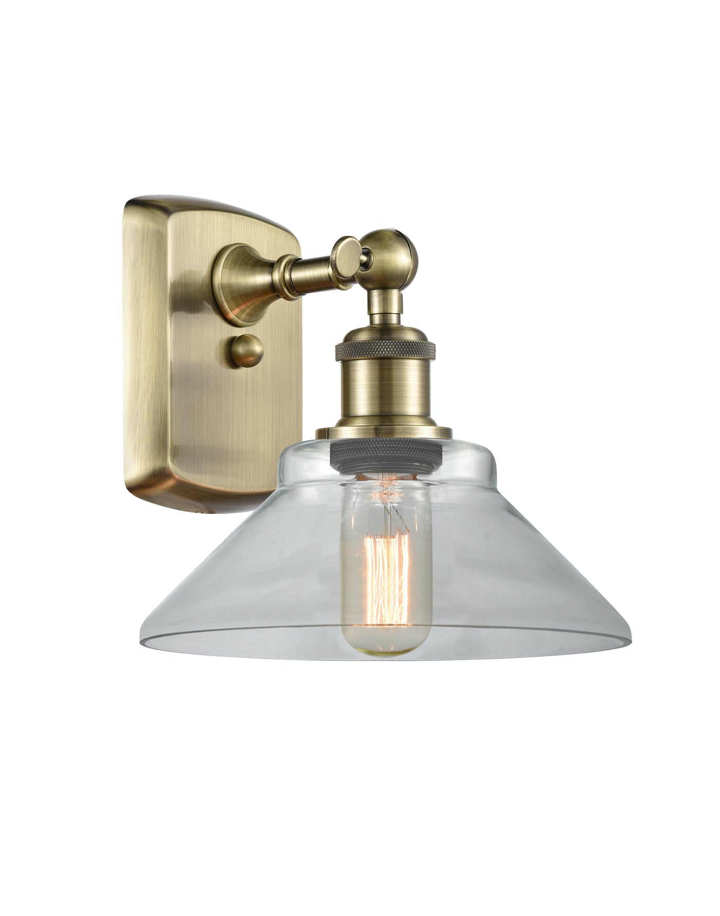 Ballston Sconce Cast Brass Steel Glass