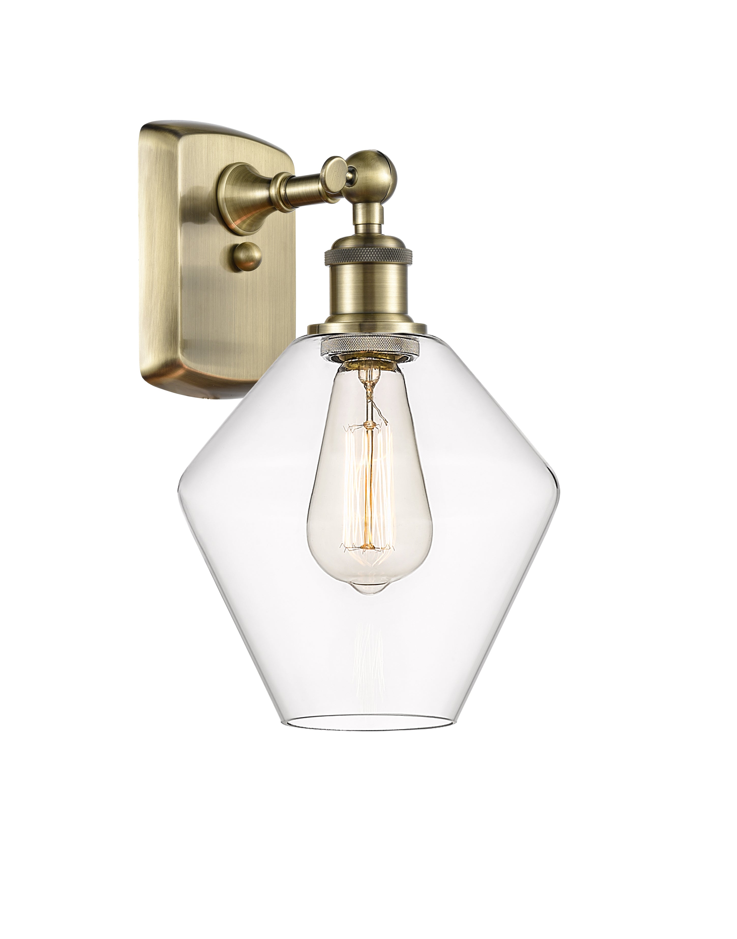Ballston Sconce Cast Brass Steel Glass