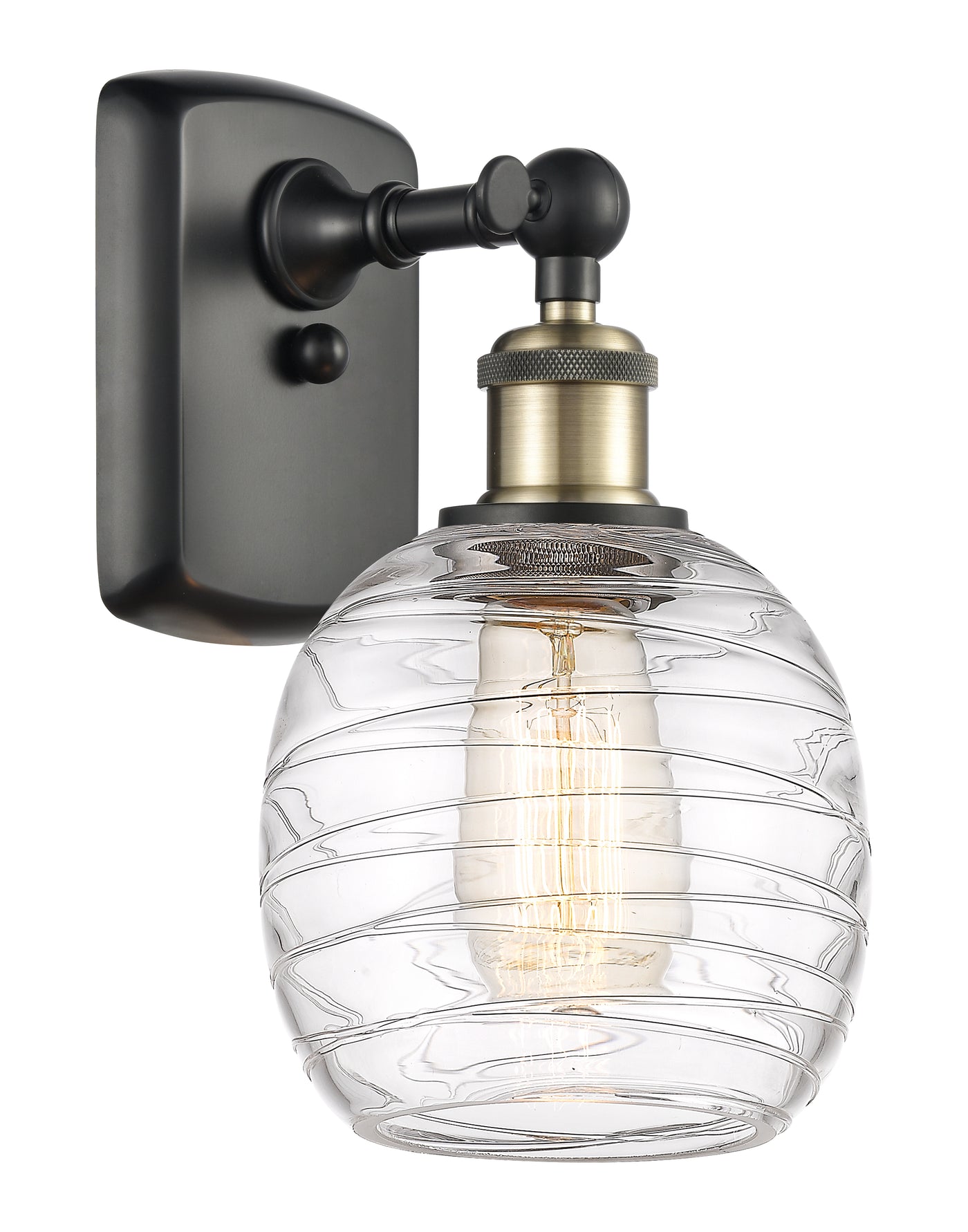 Ballston Sconce Cast Brass Glass Steel
