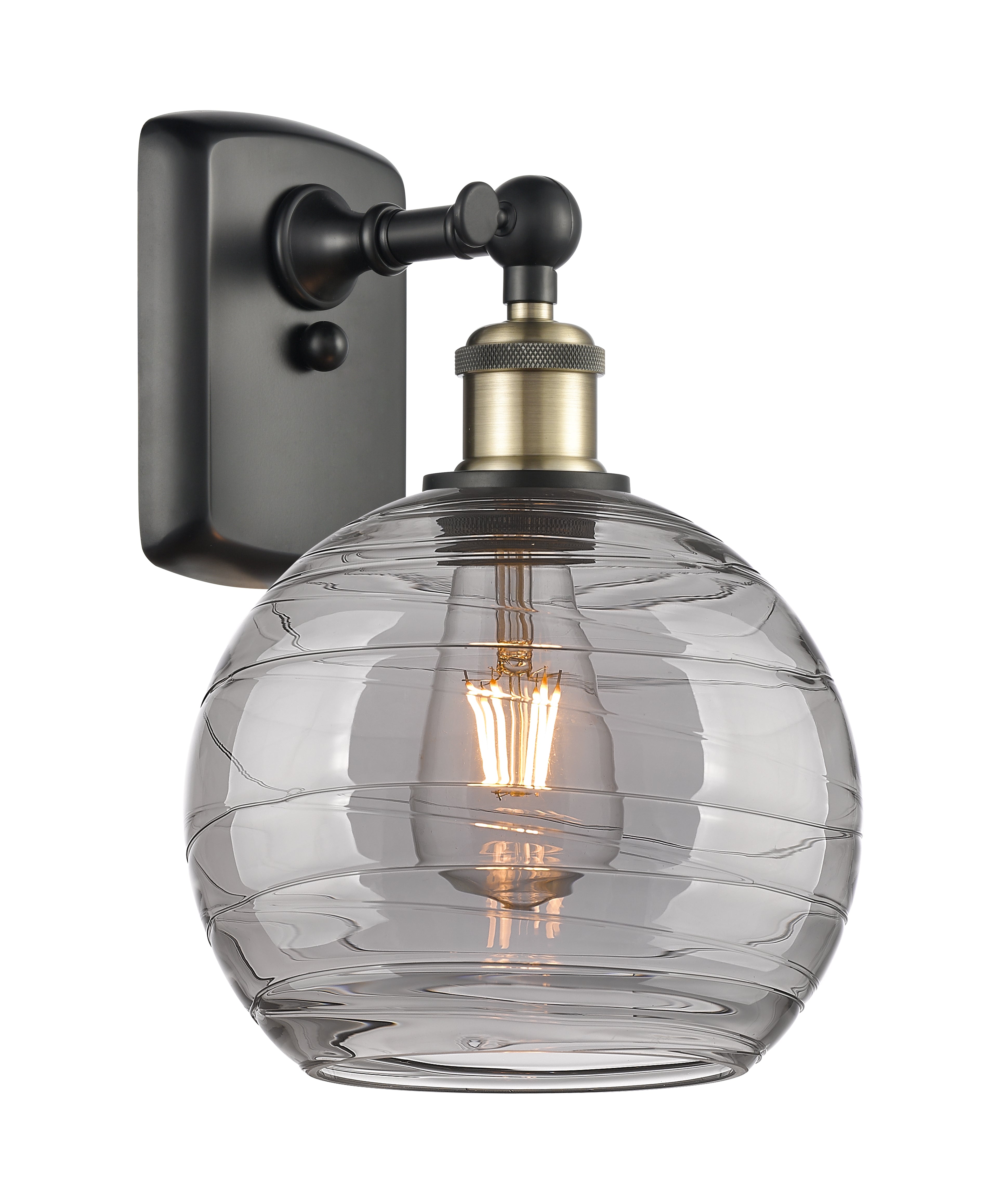 Ballston Sconce Cast Brass Steel Glass