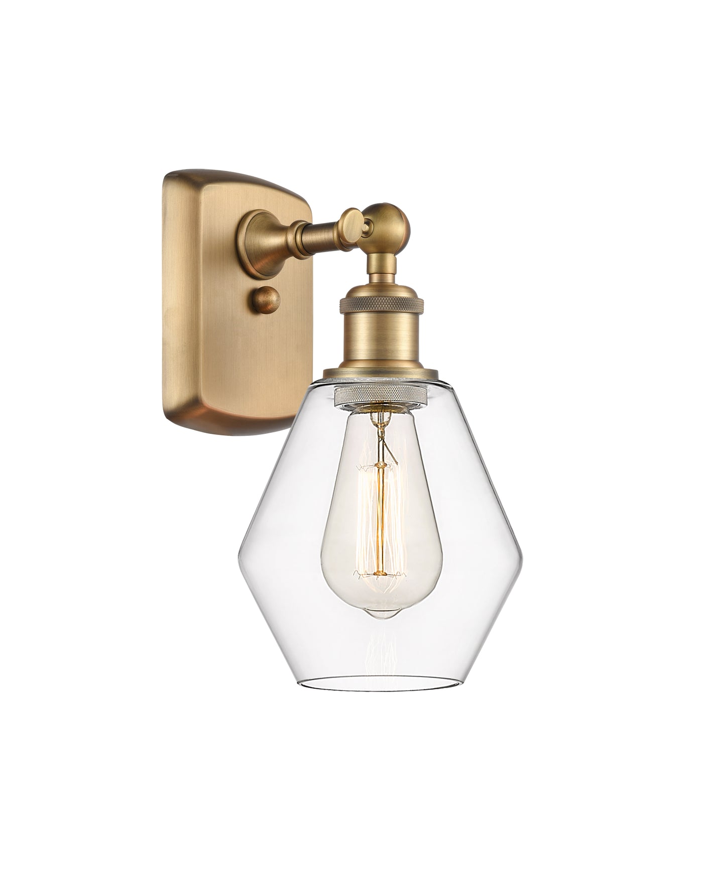 Ballston Sconce Cast Brass Steel Glass