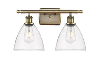 Ballston Bath Vanity Light Cast Brass Glass