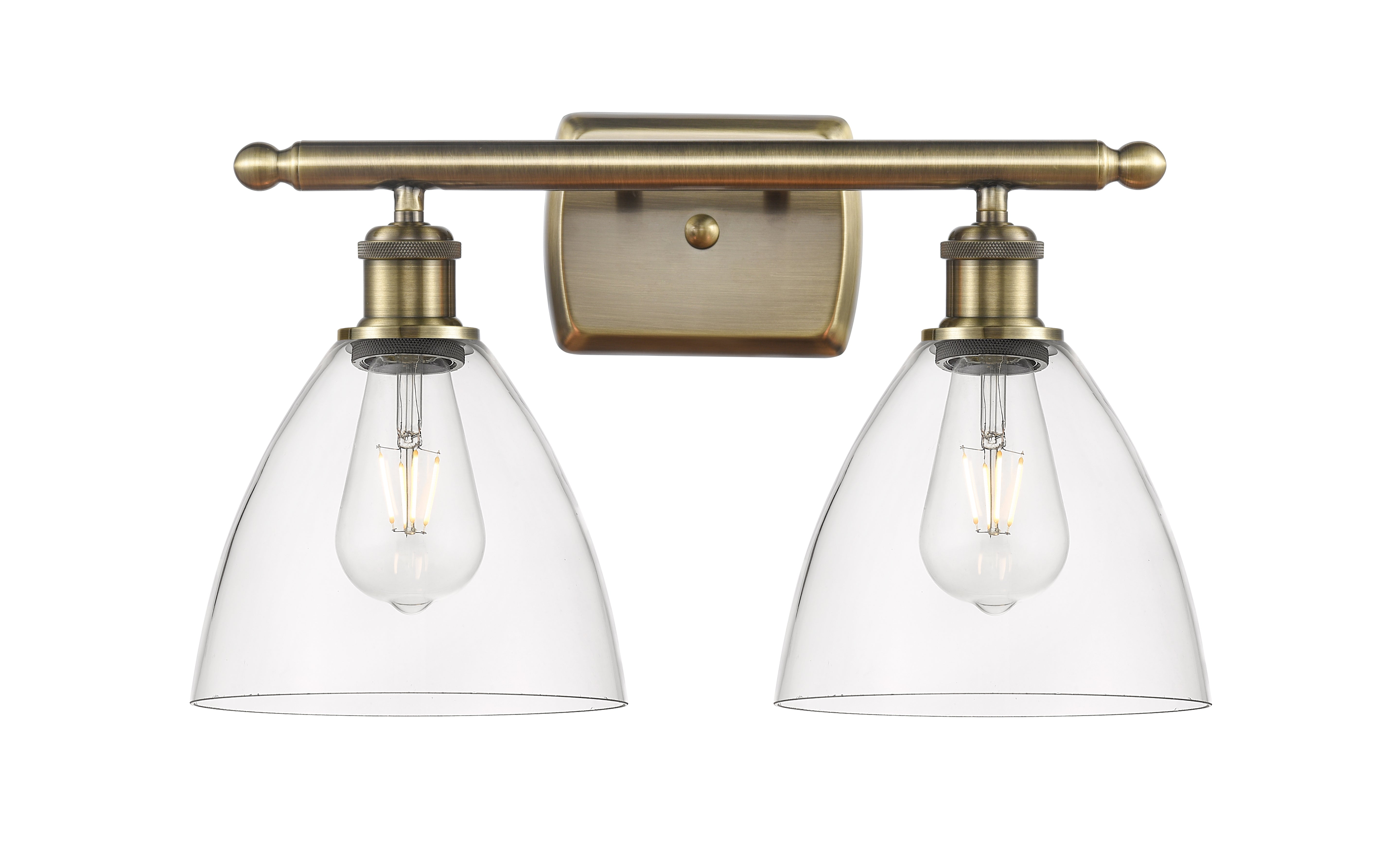 Ballston Bath Vanity Light Cast Brass Glass