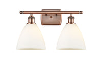 Ballston Bath Vanity Light Cast Brass Glass