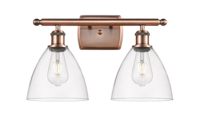 Ballston Bath Vanity Light Cast Brass Glass