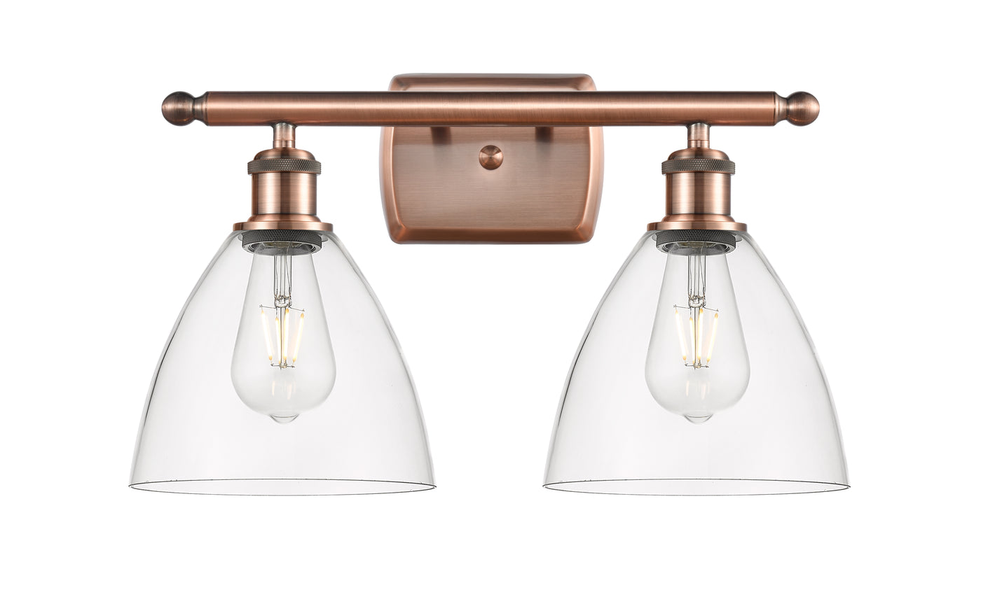 Ballston Bath Vanity Light Brass Glass