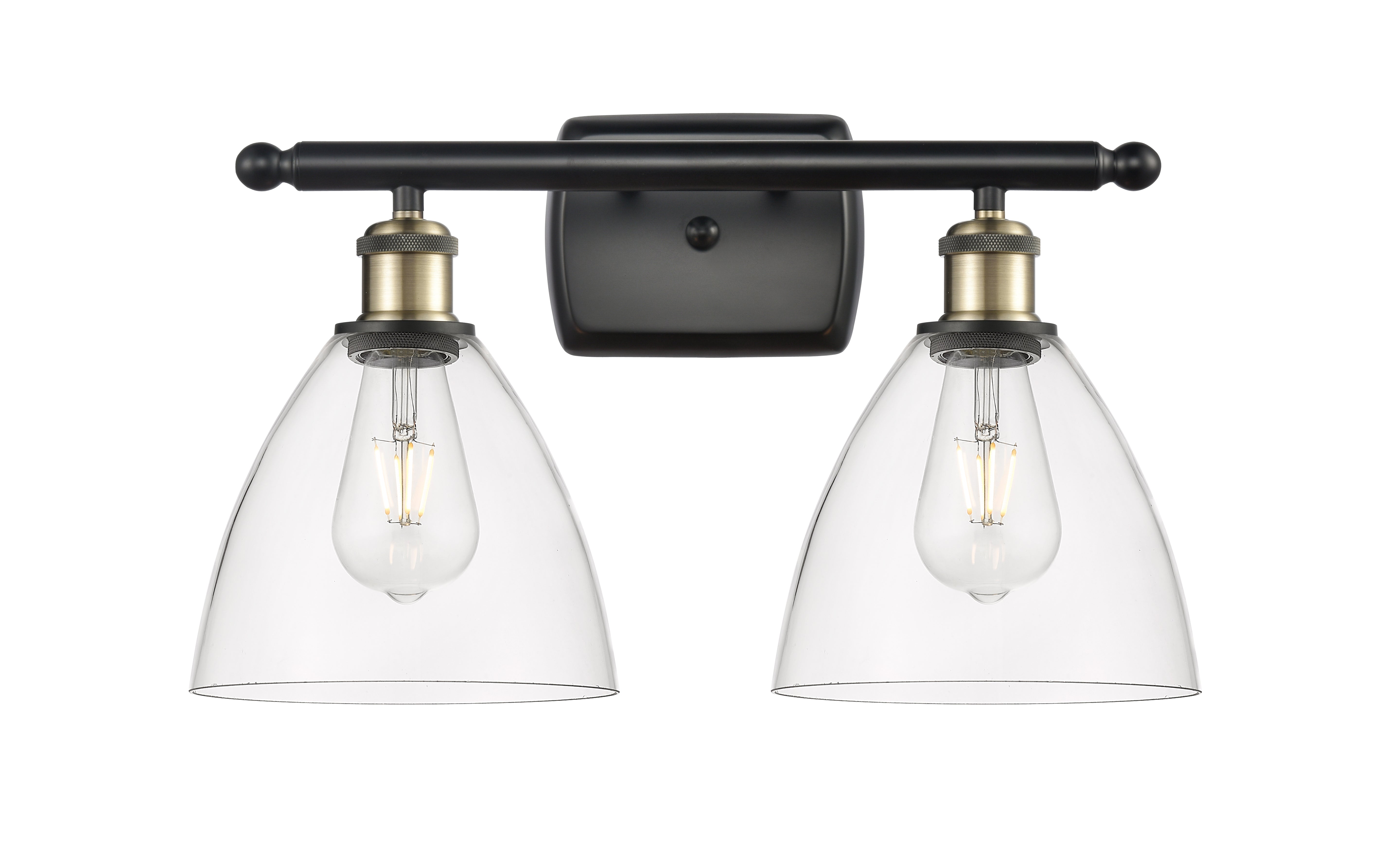 Ballston Bath Vanity Light Cast Brass Glass