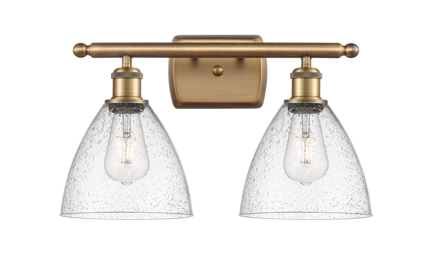 Ballston Bath Vanity Light Brass Glass