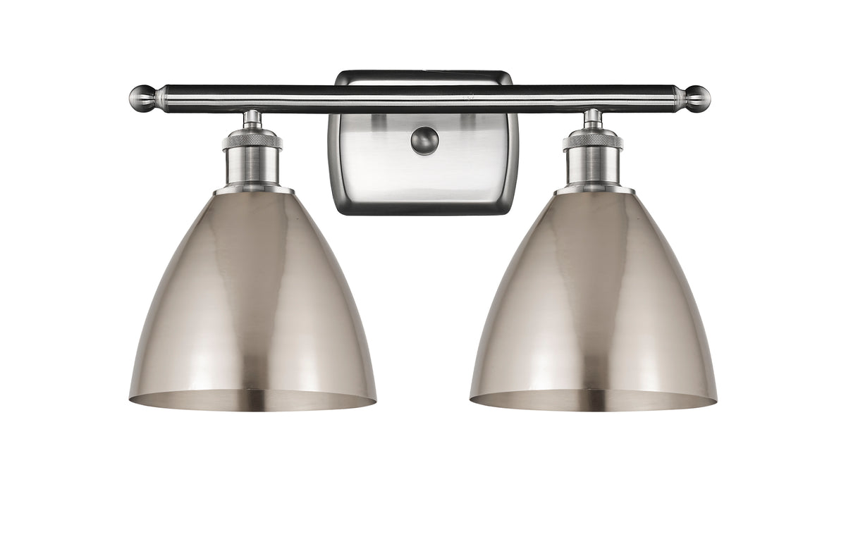Bristol 18-Inch 2-Light Bath Vanity Light with LED Bulbs Cone Shade