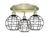 Ballston Semi-Flush Mount Satin Nickel Cast Brass