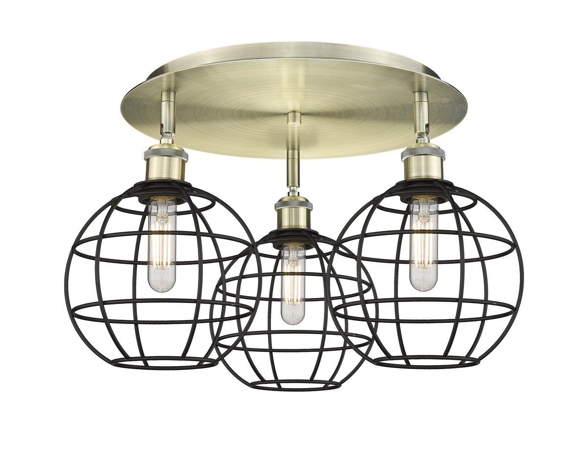 Lake Placid 20-Inch 3-Light Semi-Flush Mount