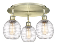 Ballston Semi-Flush Mount Satin Nickel Glass