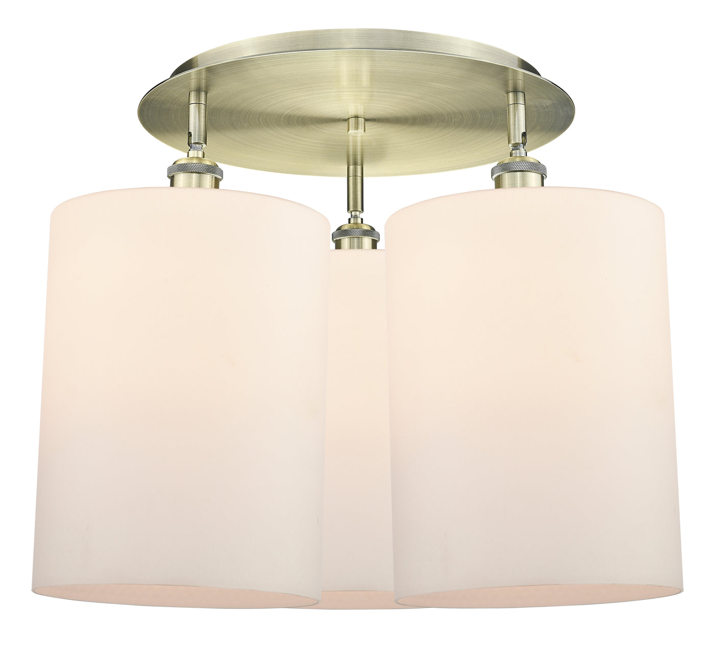 Ballston Semi-Flush Mount Satin Nickel Brass