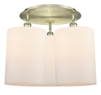 Ballston Semi-Flush Mount Satin Nickel Brass