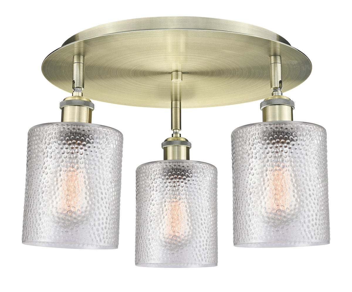 Cobbleskill 17-Inch 3-Light Semi-Flush Mount E26 Medium Base Socket