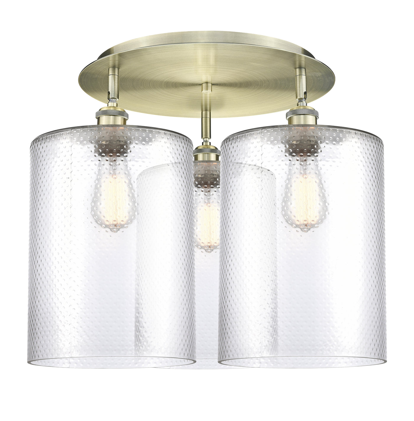 Ballston Semi-Flush Mount Satin Nickel Brass