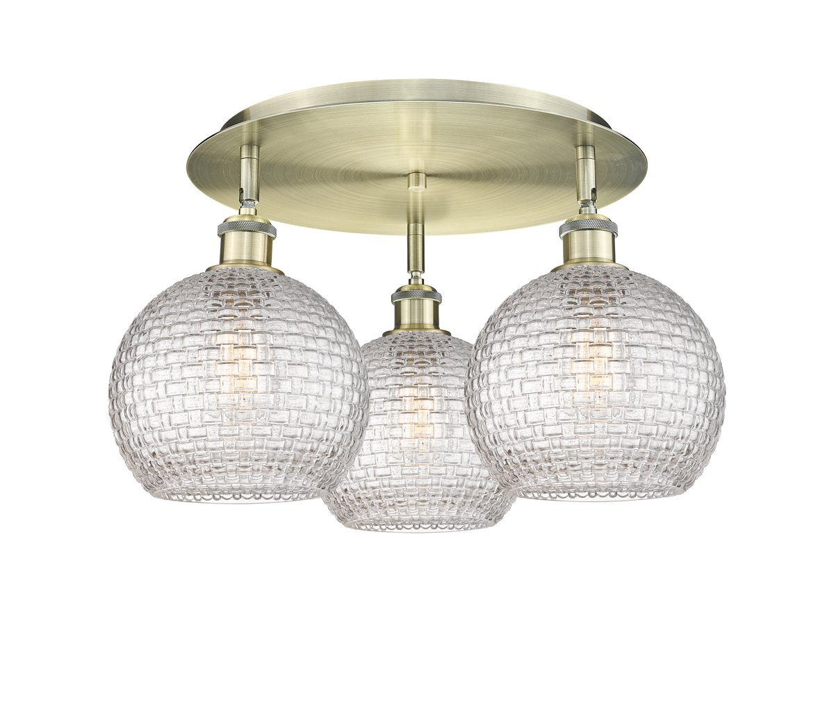 Athens 20-Inch 3-Light Semi-Flush Mount Dimmable