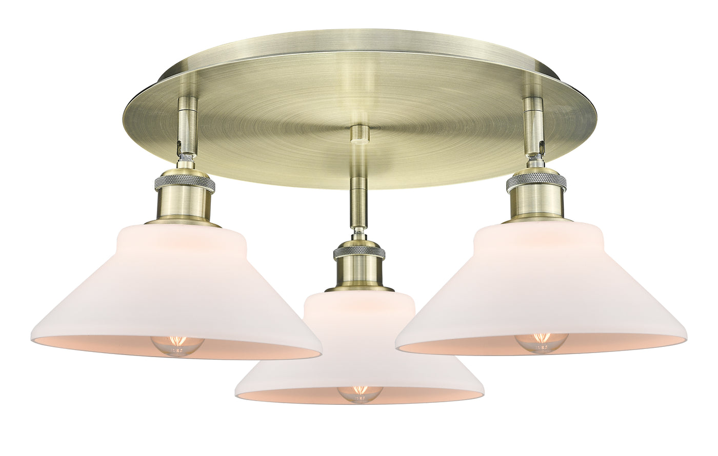 Ballston Semi-Flush Mount Satin Nickel Glass