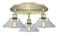 Ballston Semi-Flush Mount Satin Nickel Glass