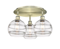 Ballston Semi-Flush Mount Satin Nickel Glass