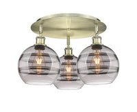 Ballston Semi-Flush Mount Satin Nickel Glass