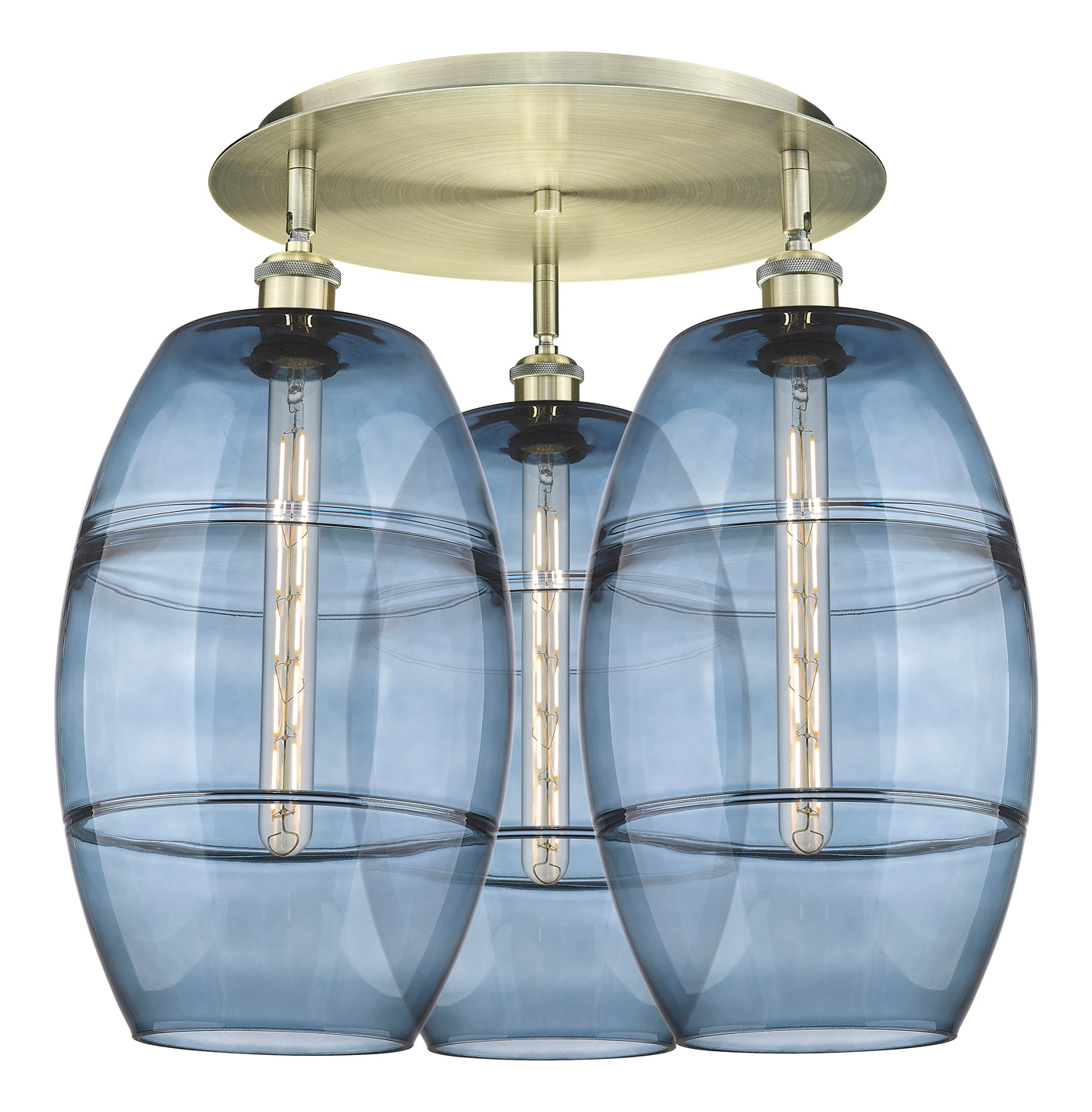 Ballston Semi-Flush Mount Satin Nickel