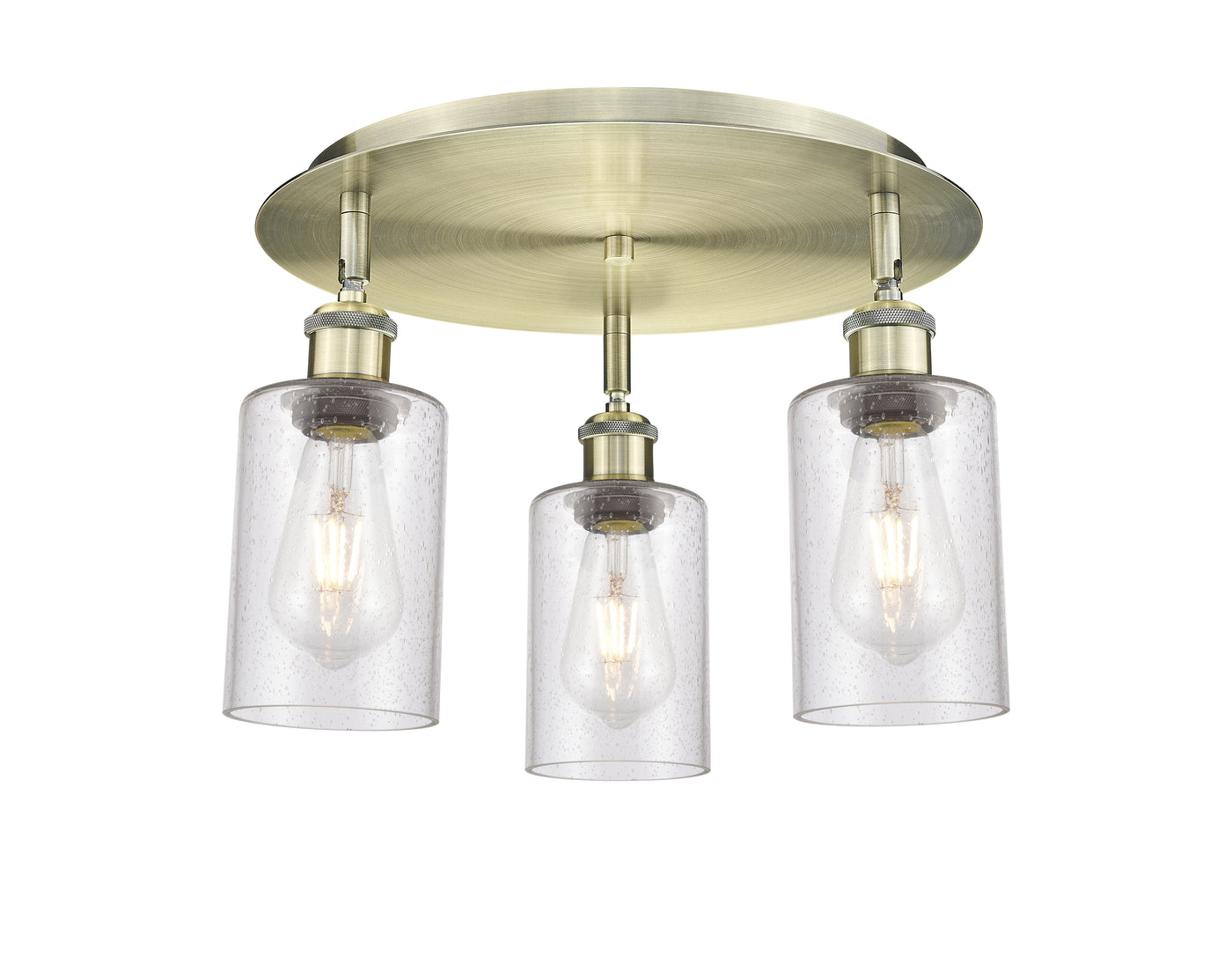 Ballston Semi-Flush Satin Nickel Brass