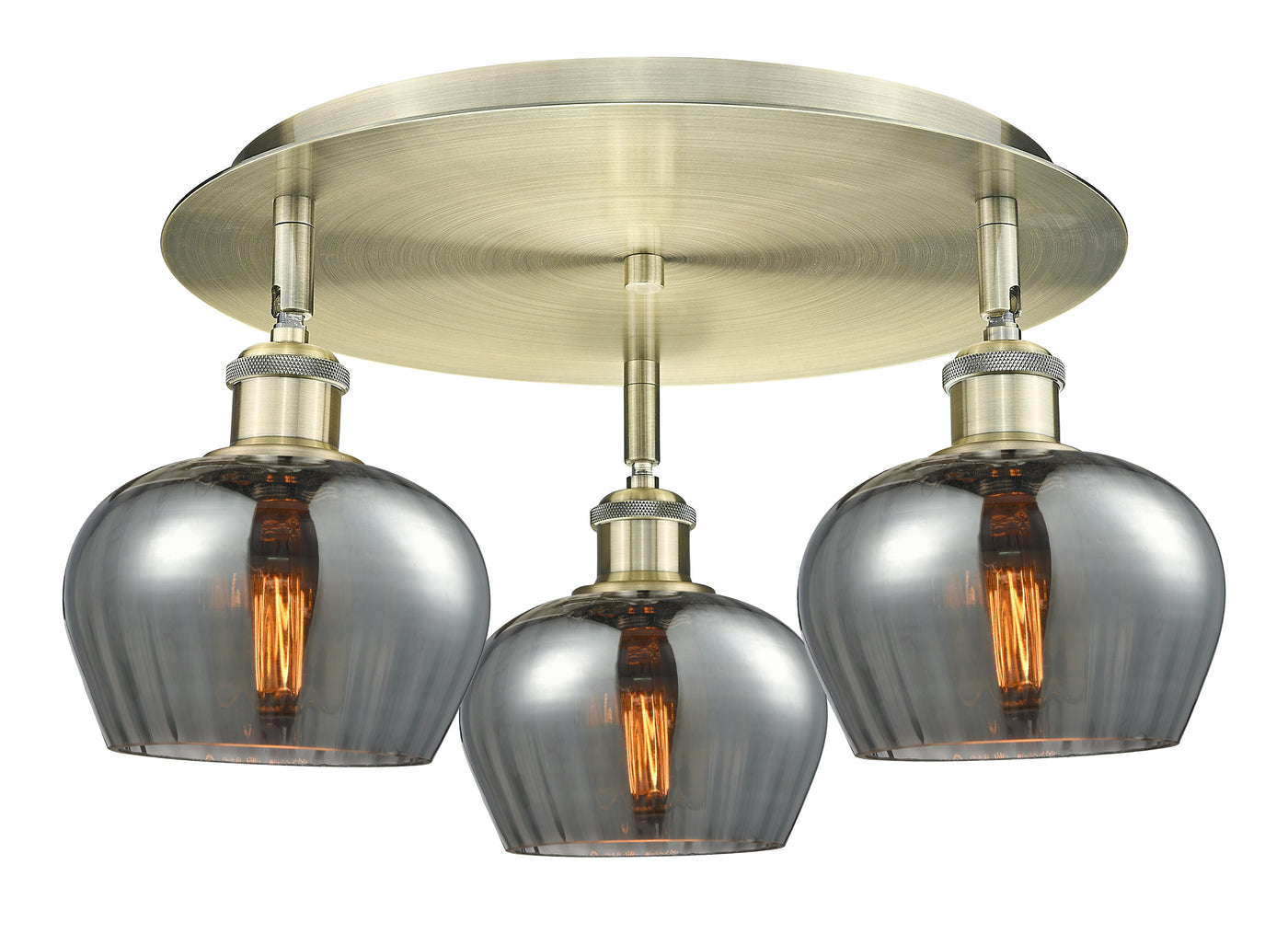 Ballston Semi-Flush Mount Satin Nickel