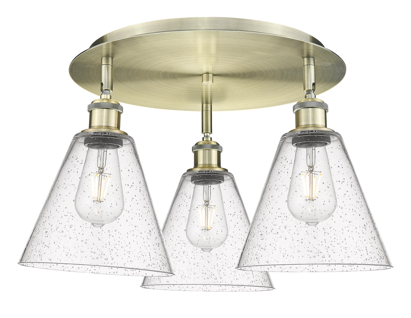 Ballston Semi-Flush Mount Satin Nickel Finish
