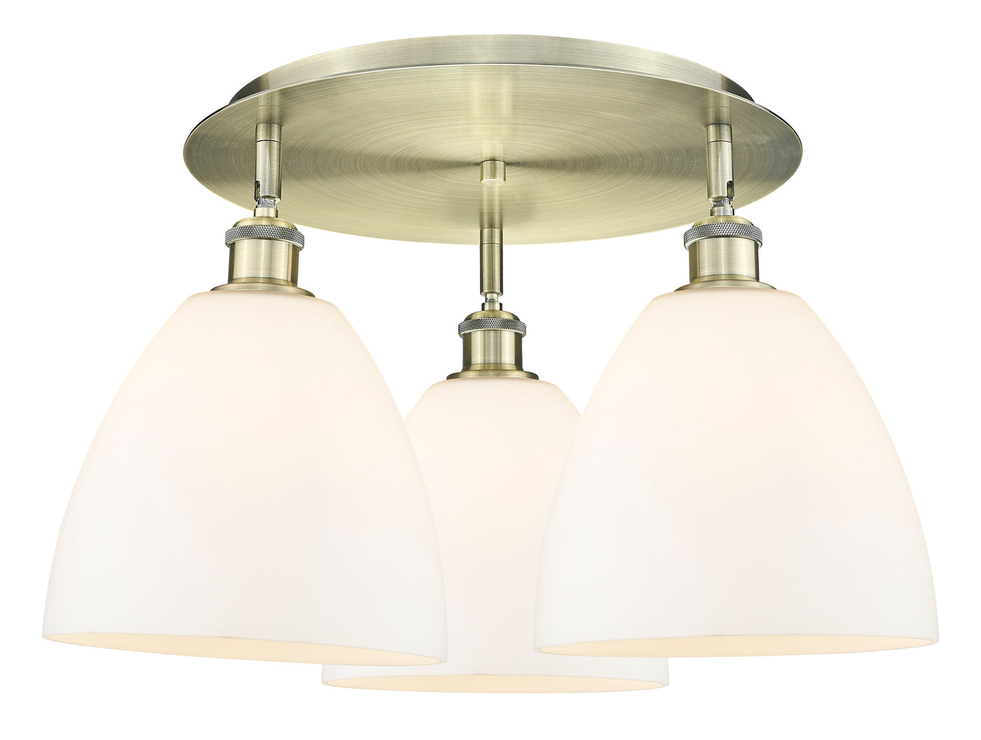 Ballston Semi-Flush Mount Satin Nickel Brass