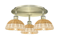 Ballston Semi-Flush Satin Nickel Brass