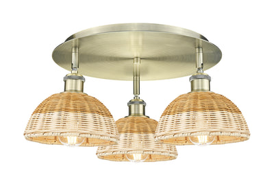 Ballston Semi-Flush Satin Nickel Brass