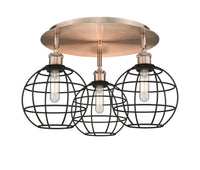 Ballston Semi-Flush Mount Satin Nickel Cast Brass
