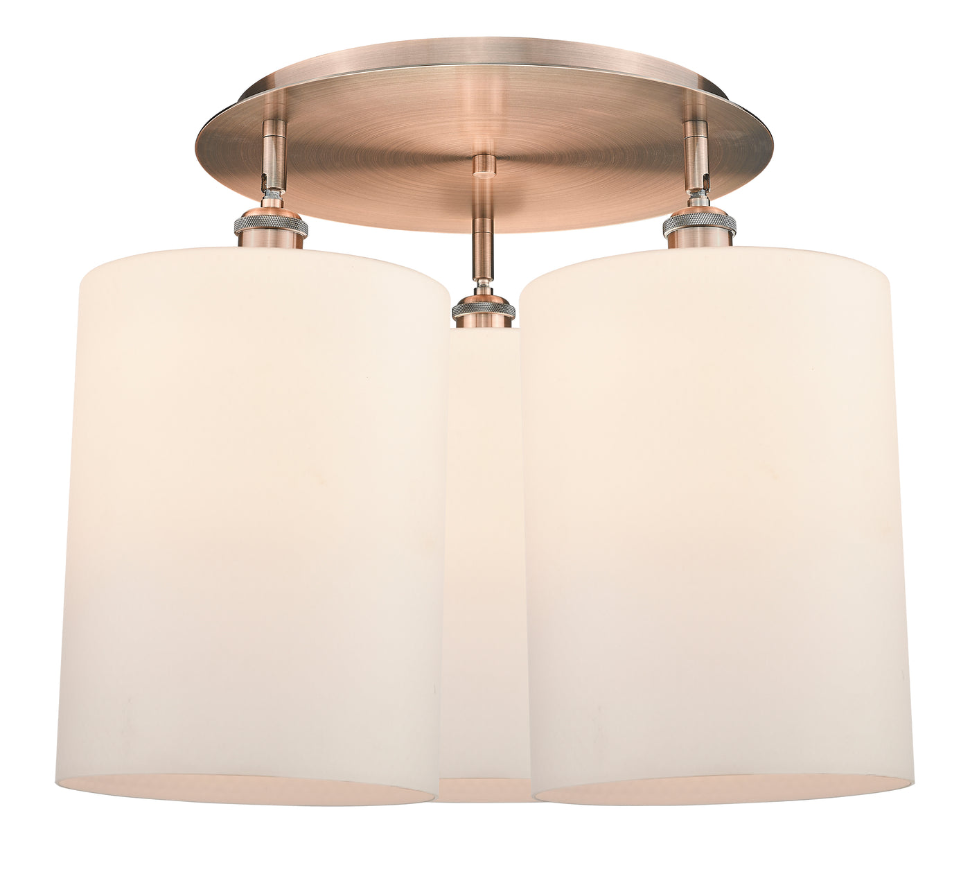 Ballston Semi-Flush Mount Satin Nickel Brass