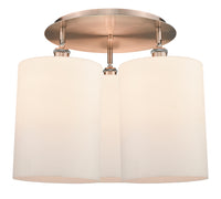 Ballston Semi-Flush Mount Satin Nickel Brass