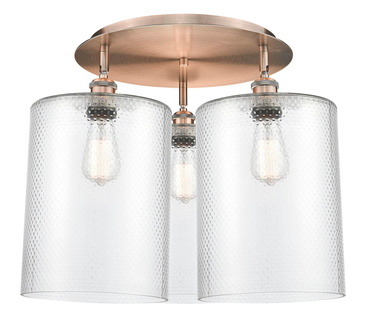 Ballston Semi-Flush Mount Satin Nickel Brass