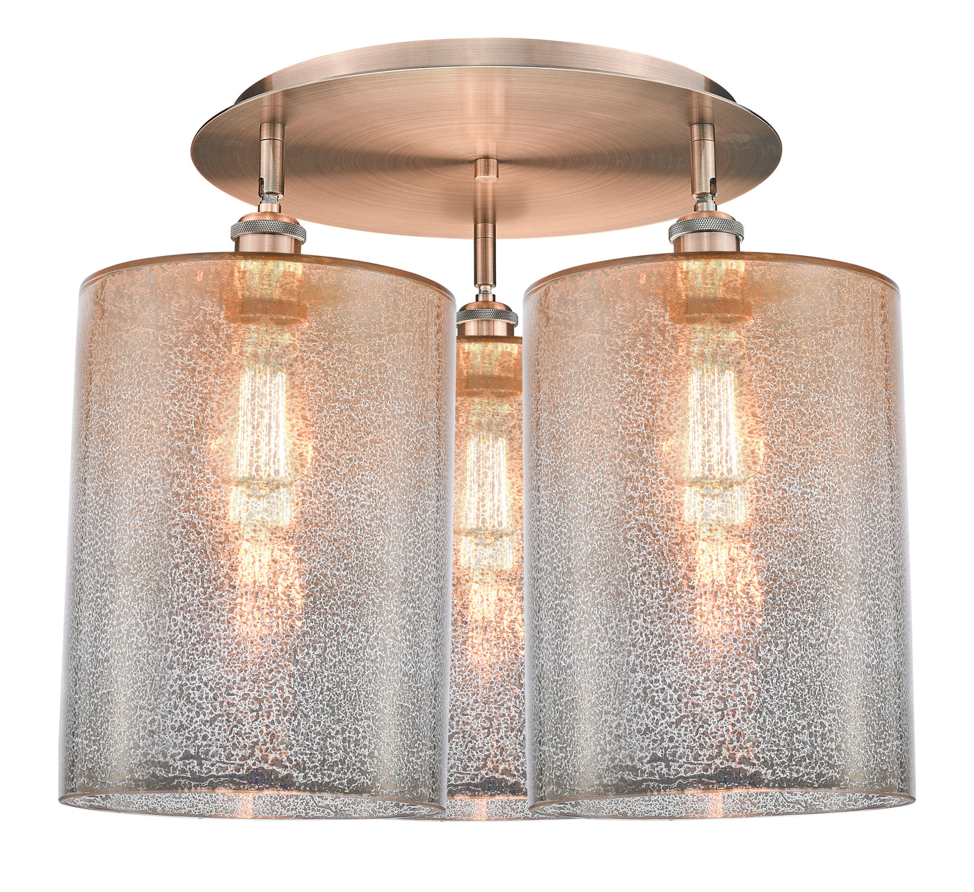 Ballston Semi-Flush Mount Satin Nickel Brass