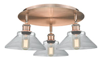 Ballston Semi-Flush Mount Satin Nickel Glass
