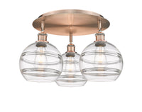 Ballston Semi-Flush Mount Satin Nickel Glass